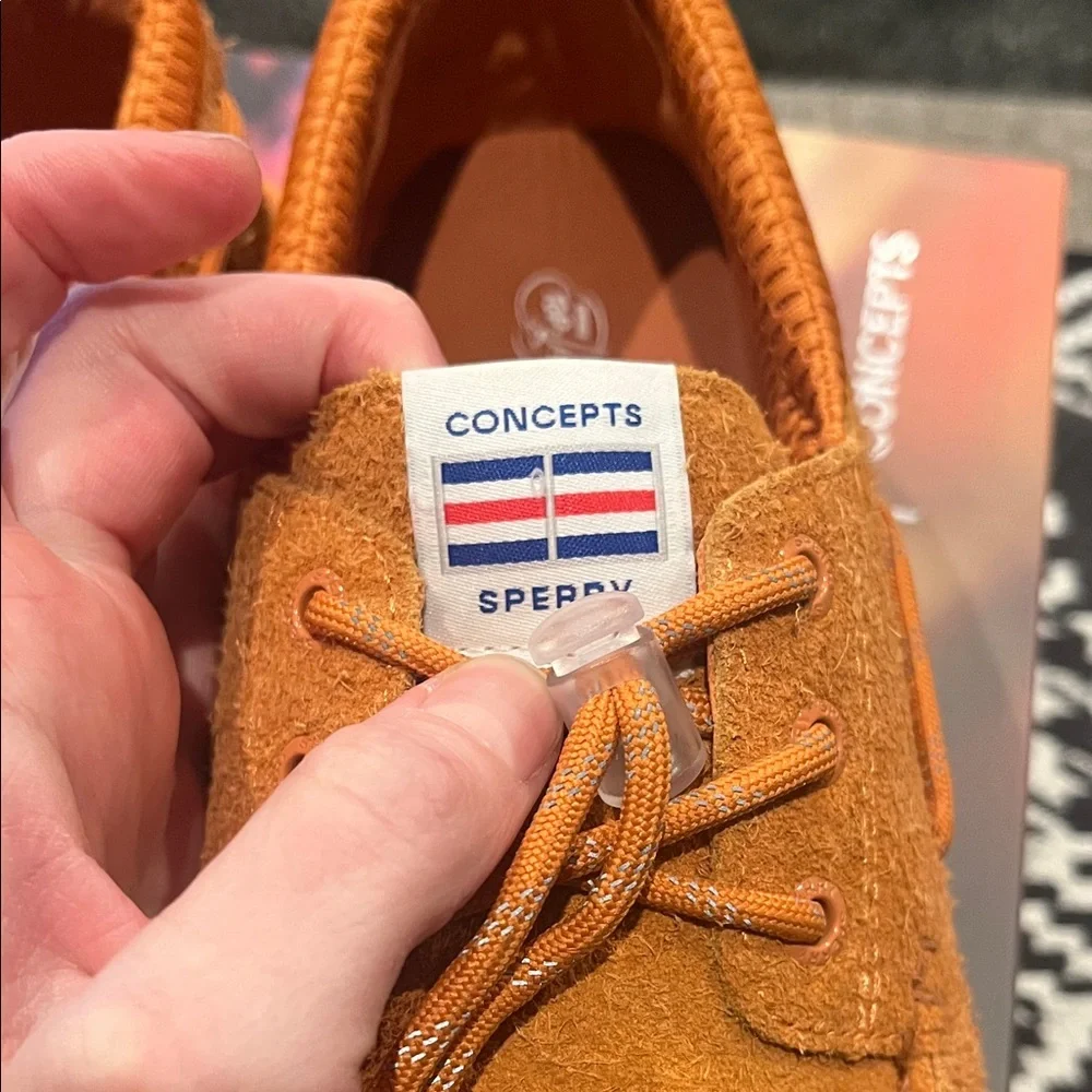 Top Sider Sperry x Concepts Men's Orange Boat Shoes